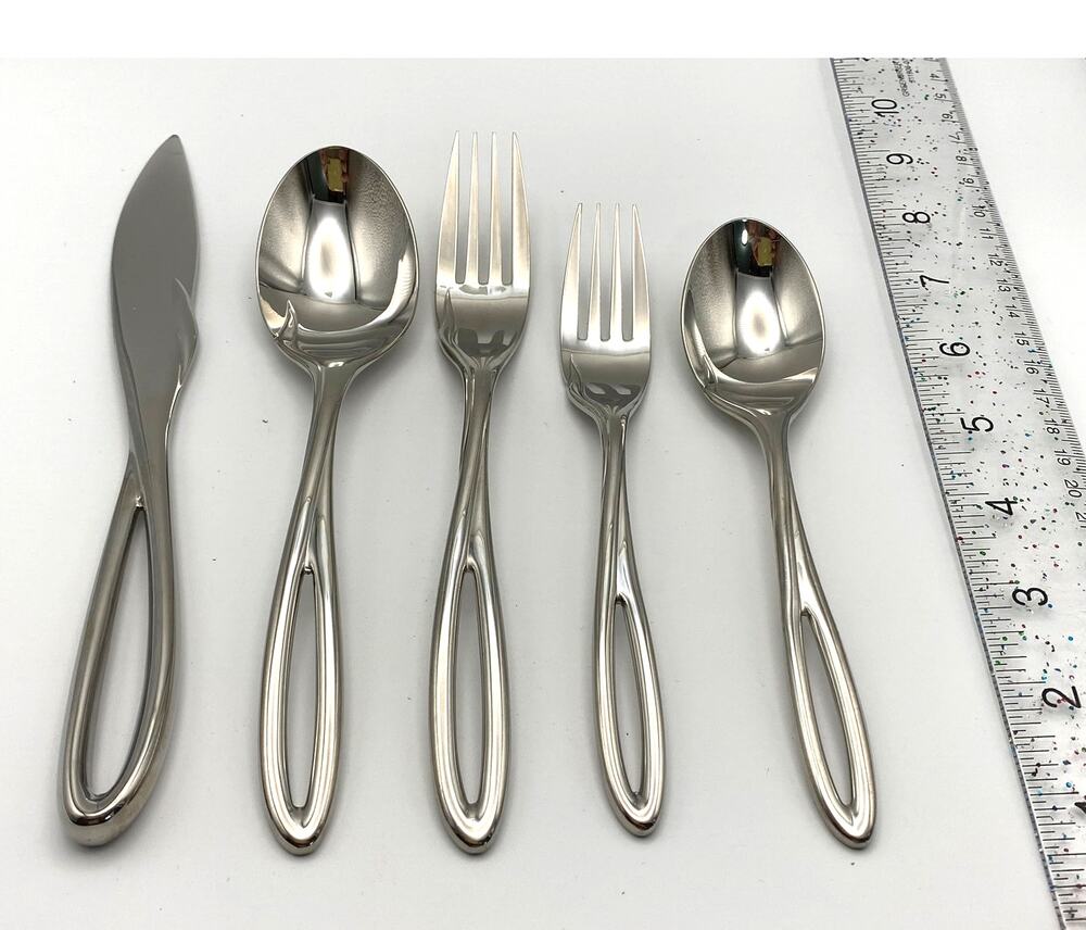 Yamazaki L'Fleur 5 Pc Place Setting Stainless Glossy Japan Flatware Replacement